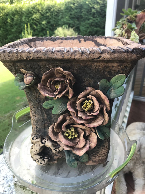 Premium Unique one of a kind Hand Made Clay planter with drainage hole for succulents.